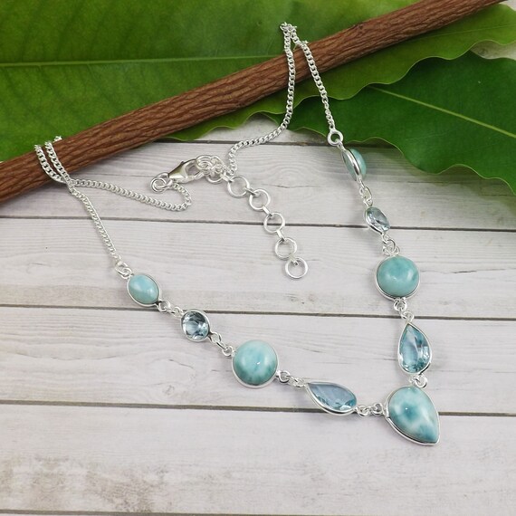 Etsy larimar necklace new arrivals
