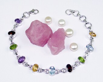 ブレスレット LANARCHIVE Silver Ball Half Gemstone Bracelet ブレスレット LANARCHIVE Silver Ball Half Gemstone Bracelet
