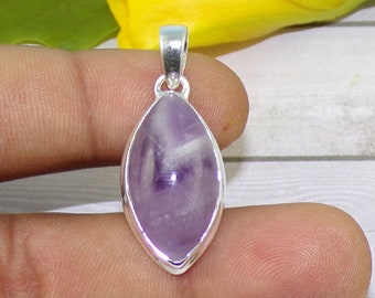 Amethyst Lace Agate Pendants, Amethyst Pendants, 925 Sterling Silver Pendants, Boho Pendants, Anniversary Gift, Gift For Her, N81104