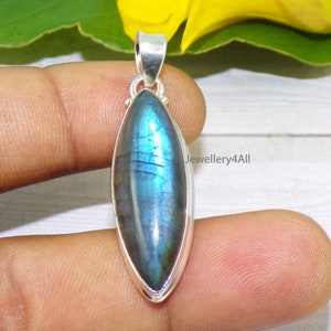 Labradorite Pendants, Blue Fire Labradorite Pendants, 925 Sterling Silver Pendant, Christmas Gift Idea, Anniversary Gift, Gift Idea,N70423