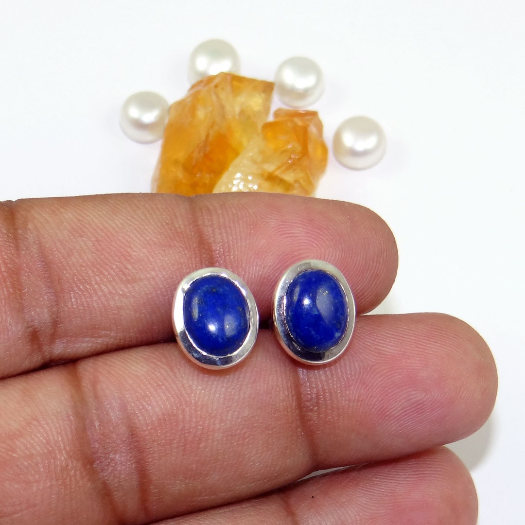 Orecchini Pendenti In Argento Sterling 925 Con Lapislazzuli - Foto 11