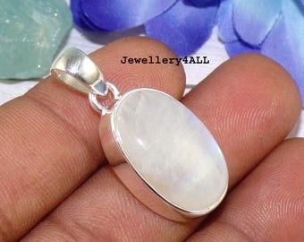 Moonstone Magic: Elegant Pendant With Rainbow Moonstone in
