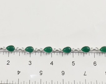 Bracelet Argent 925 Avec Onyx Vert Et Diopside – Fait Main, Réglable, Neuf