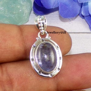 Tansanit Sterling Silber Anhänger: Dezember Birthstone Schmuck