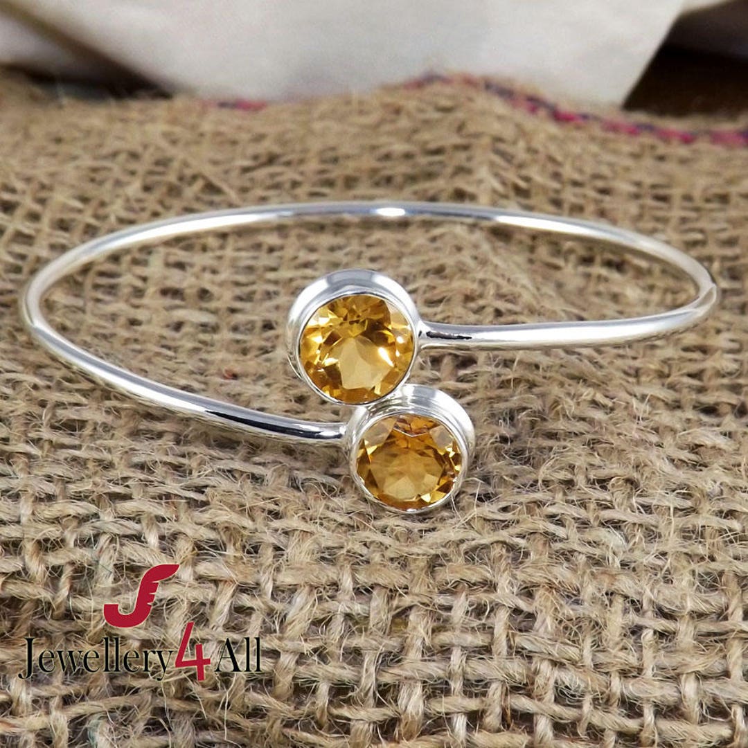 Braccialetto ANGELITE CITRINO Elastico Fatto A Mano Con Sacchetto - Foto 12