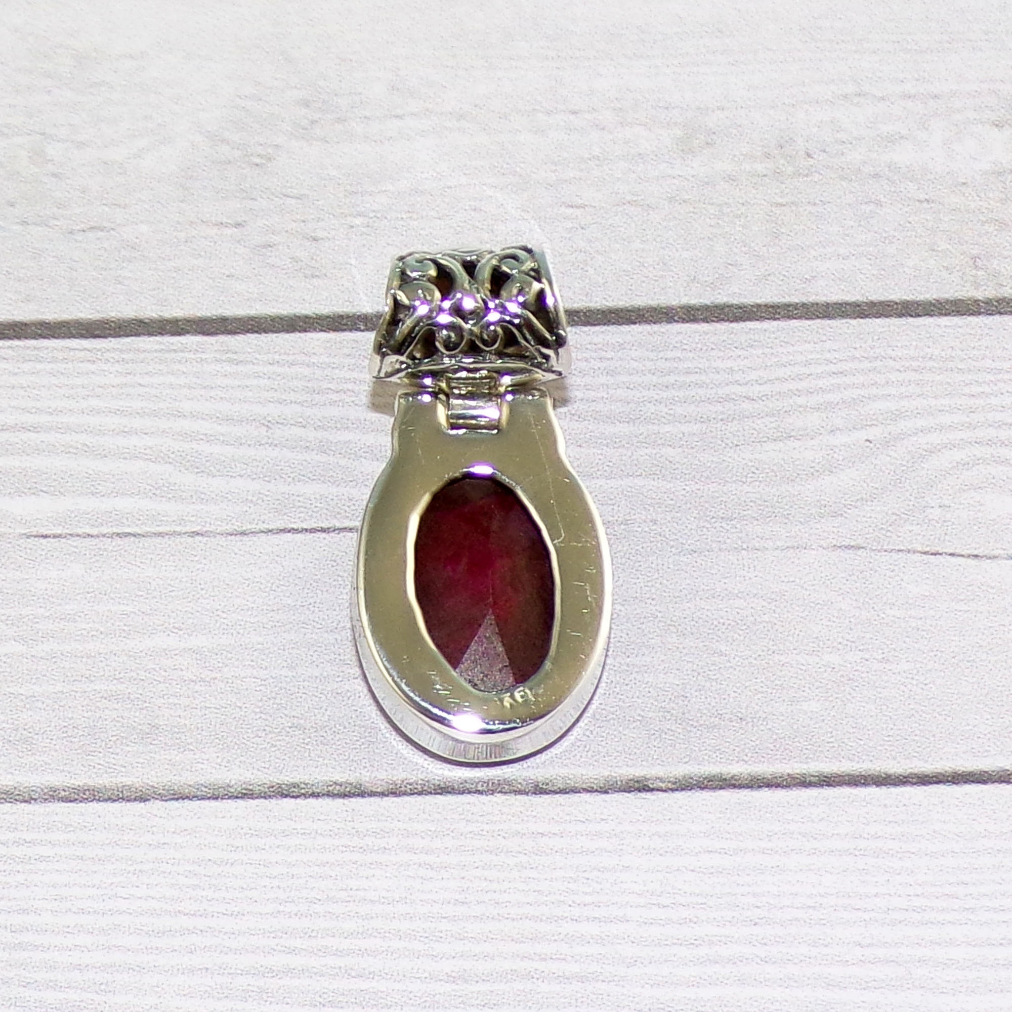 Ciondolo in tormalina rosa (rubelle) – argento sterling 925 Ciondolo in tormalina rosa (rubelle) – argento sterling 925