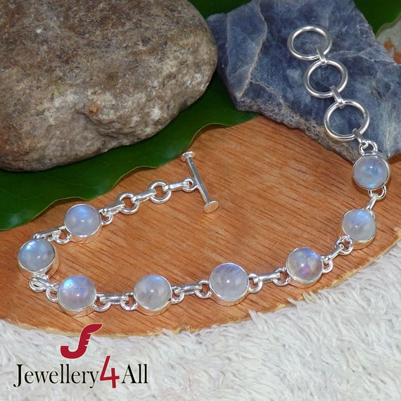 Braccialetto personalizzato in argento sterling con pietra