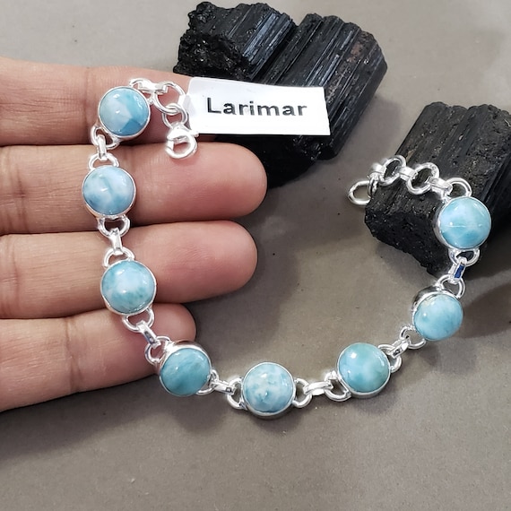 larimarbrace.ymさん12-12-3 Larimar Bracelets 7mm 9mm 11mm 13mm – HighlandCrystal Shop
