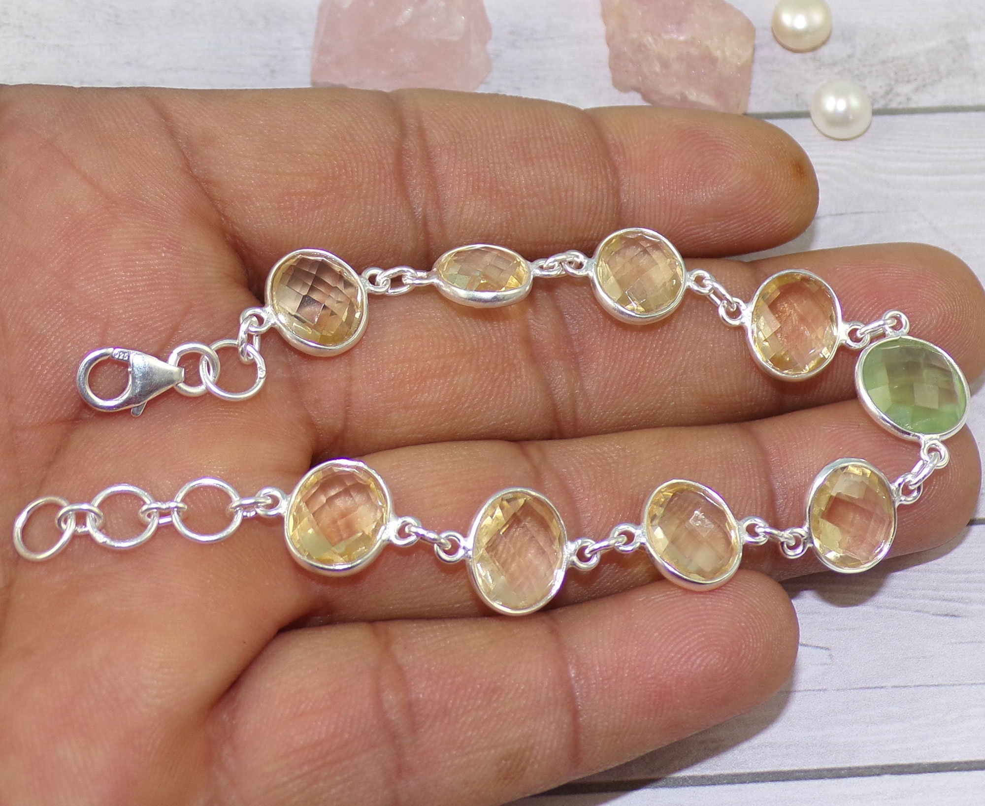 プレナイト　ブレスレット プレナイトブレスレット Prehnite Bracelet – gemish