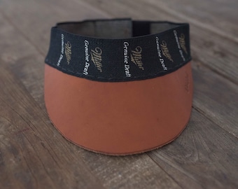 Wizjer skórzany FULL Cut Miller Beer, kolekcja ReFlex od Old Soul Visors