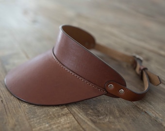 Leather sun cheap visor hats