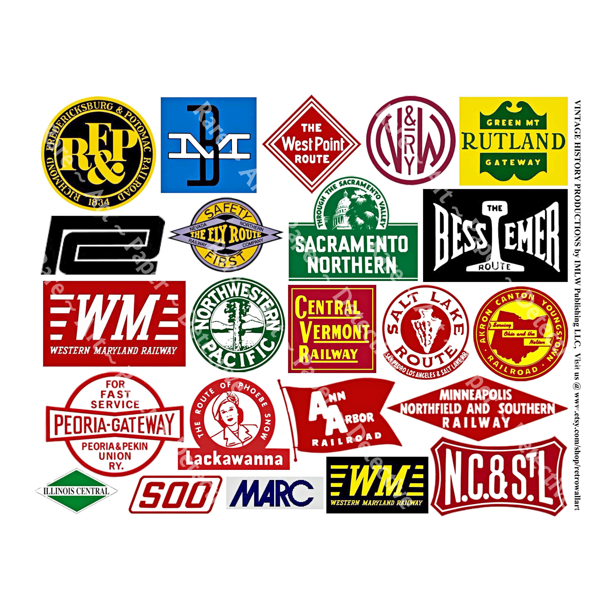 Zug Herolde Eisenbahn Logos Zug Kunst Papiere Modell Etsy