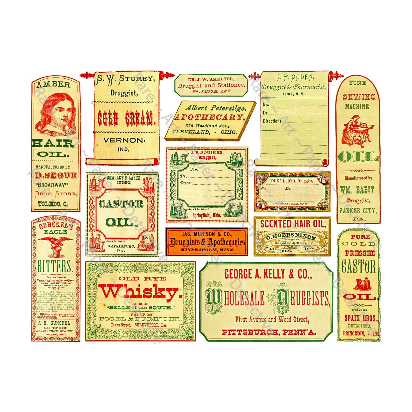 Medicine Cabinet Labels 4 Printable Sheets Bathroom Décor | Etsy