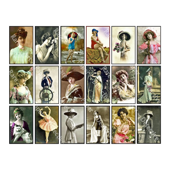 Victorian Fashion Portrait Tags Vintage Journal Photos of Etsy