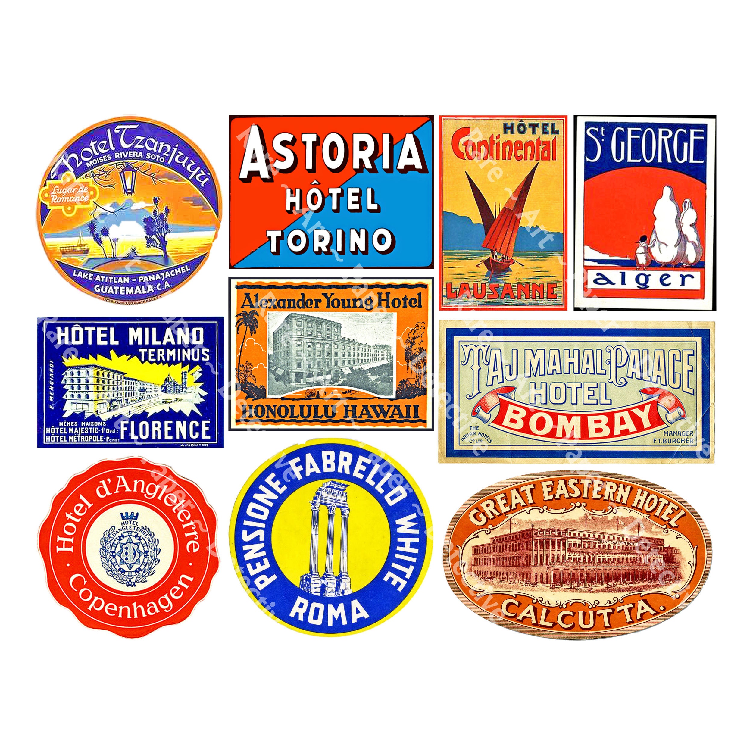Vintage Luggage Labels Travel Labels 