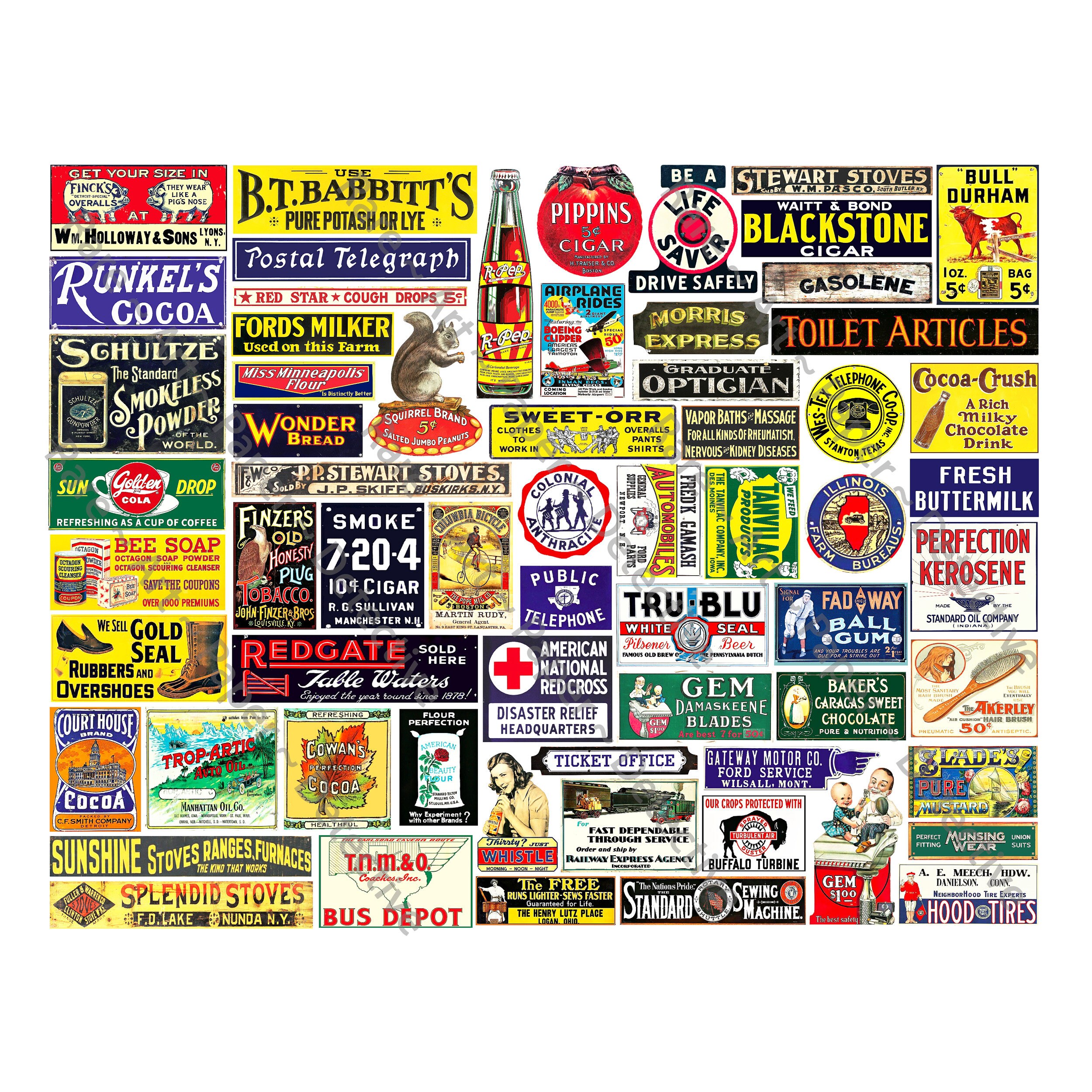 Mini Train Sign Dollhouse Miniature & Train Sign Graphics, Model Railroad Diorama, 64 ...