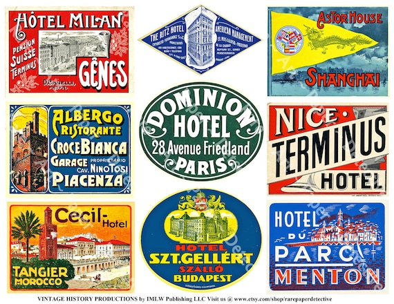 Ancienne étiquette EXCELSIOR HOTEL NAPLES Vésuve