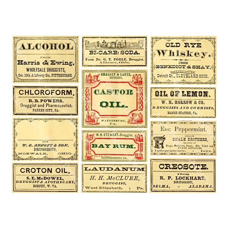 Cabinet Pharmacy Label - Etsy
