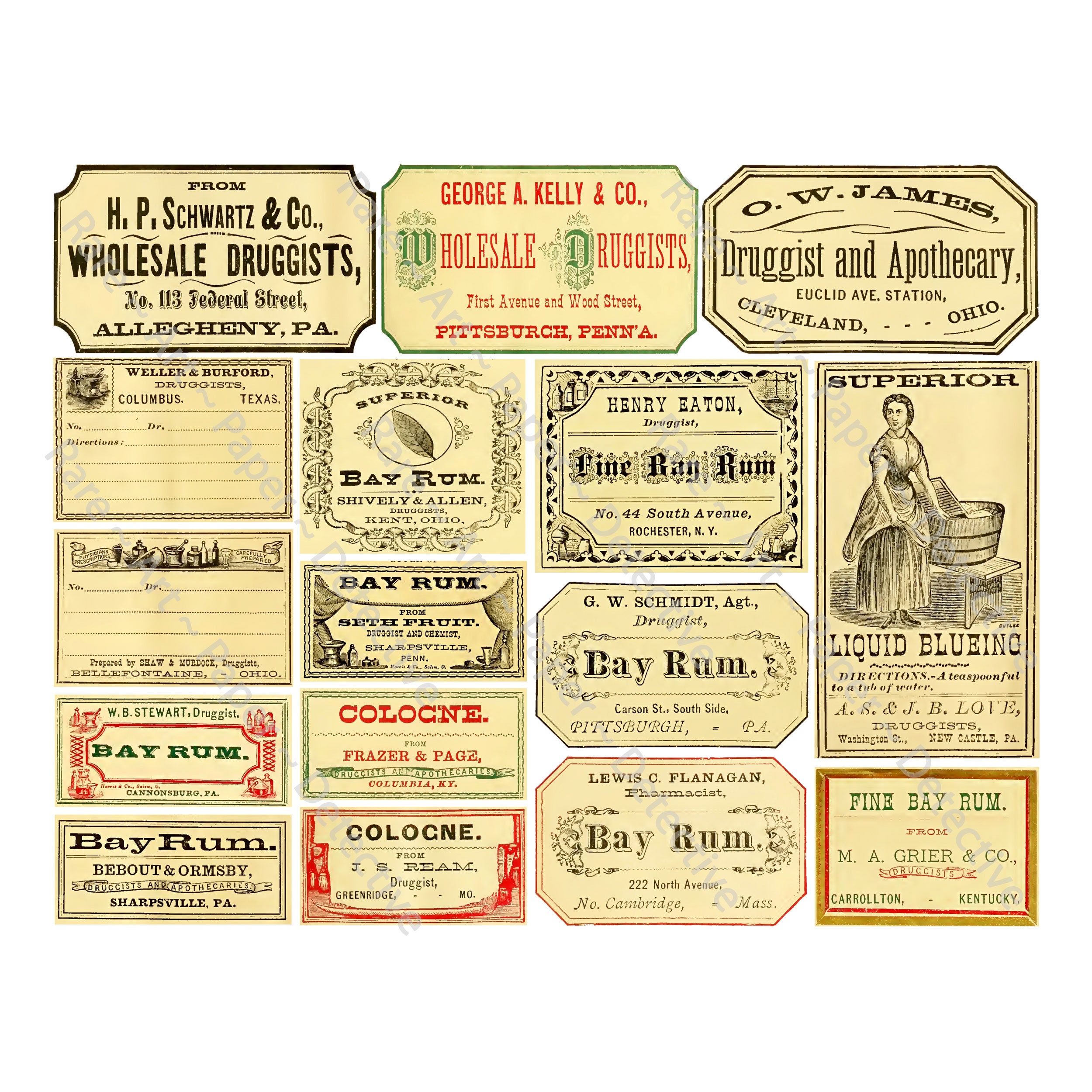 Halloween medicine bottle labels