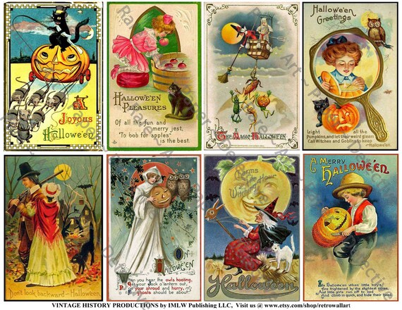 1 Sheet Vintage Spooky Card Tags Fall Decoration Halloween Scrapbook Stickers 1 Sheet Vintage Spooky Card Tags Fall Decoration Halloween Scrapbook Stickers