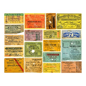 Eisenbahn-fahrkarten-Stäbchen, Zug-Erinnerungsstücke, Zug-Journal, Reisepass-Collage-Illustrationen, Reisetagebuch, 1 digitales Blatt, 929