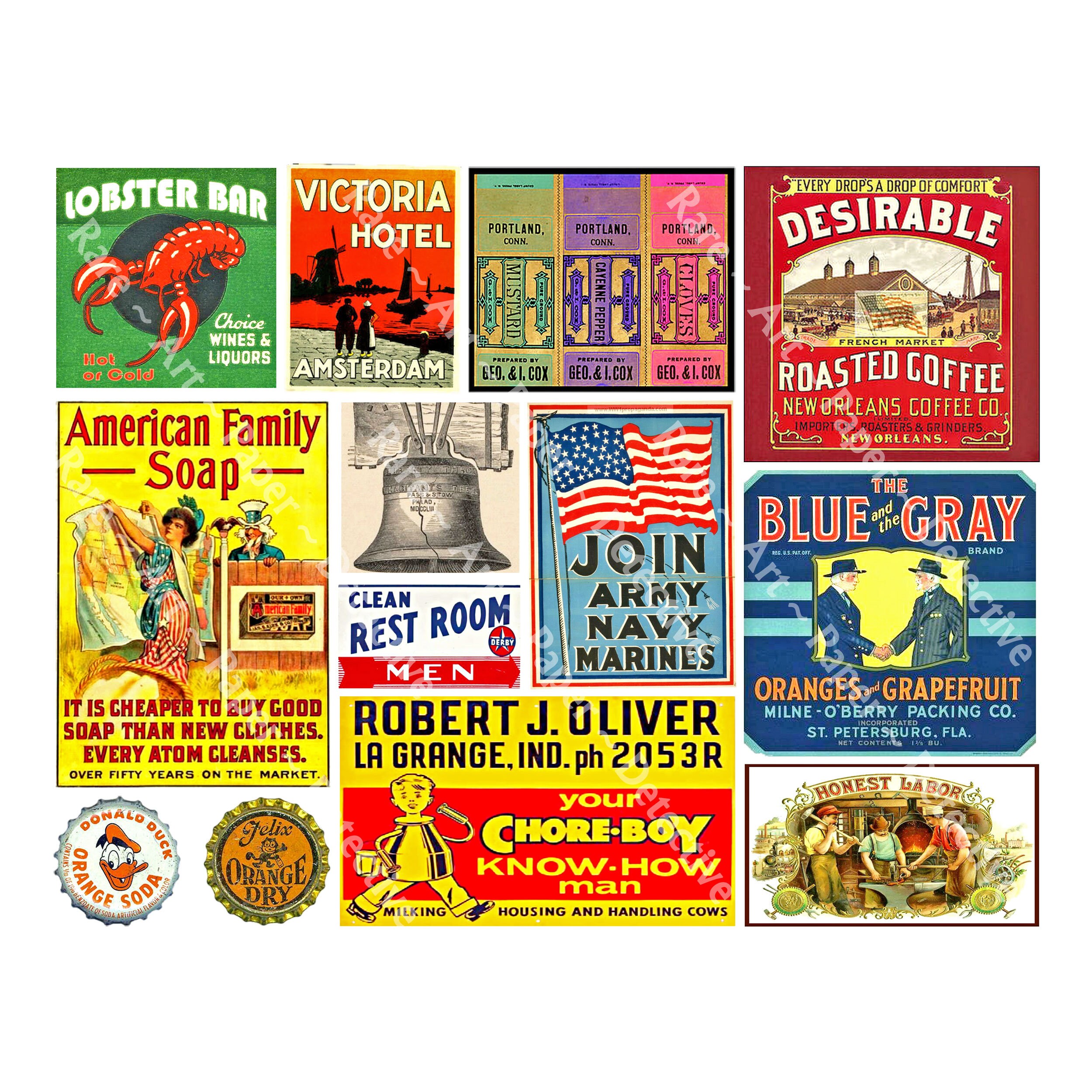 General Store Signs Advertising Sign Illustrations Rustic Etsy