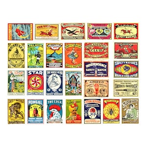 アメージングタイランド・グランドセール Label Matchbox Antique Stickers, 2 Sizes, Authentic ブシロードその他