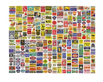 Modelspoorweg & Dollhouse Signs, 4 printbare vellen, 256 borden voor diorama's, poppenhuizen en modeltreinen, 4 DIGITALE DOWNLOADS, Pack 9