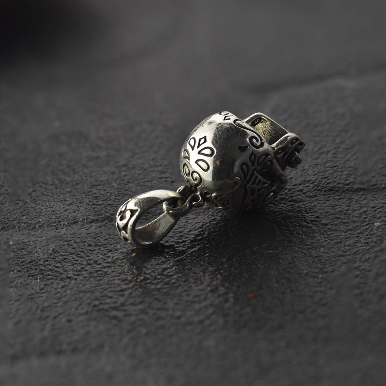 Mens Silver Skull Pendent Day of the Dead Pendent Mens Silver Pendent 925 Sterling Silver Skull Mens Skull Necklace Cool Men