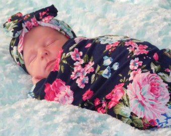 Swaddle Blanket|Swaddle Set Girl|Swaddle Set| Baby Girl Swaddle and Headband|Baby Swaddle Set|Baby Girl Swaddle|Swaddle|Floral Swaddle