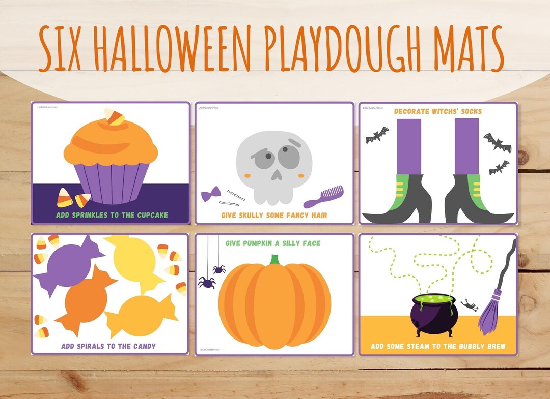 Halloween Playdough Mats Halloween Preschool Activity