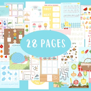 Summer Busy Book: Preschool Learning Activities (PDF Download)