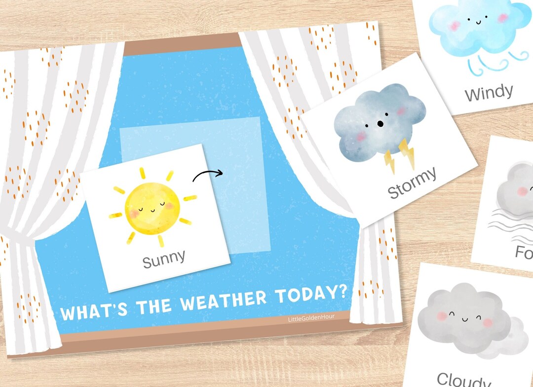 Weather Chart, Classroom Weather Cards Etsy