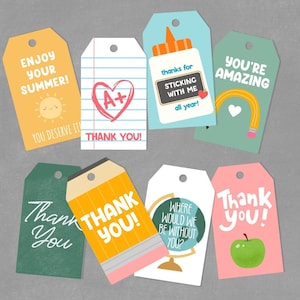Teacher Gift Tags, Teacher Appreciation, Digital download
