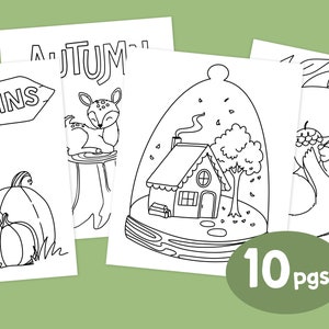 Autumn Coloring Pages, Instant Download PDF - Etsy Canada