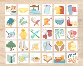 Schede di routine quotidiana per bambini: programma visivo, grafici del ritmo (download digitale)