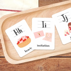 Tarjetas del alfabeto de San Valentín