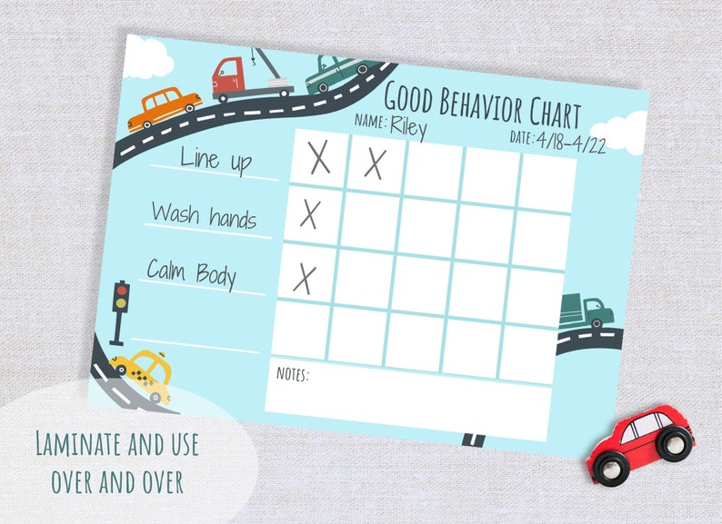 Traffic Reward Chart Etsy