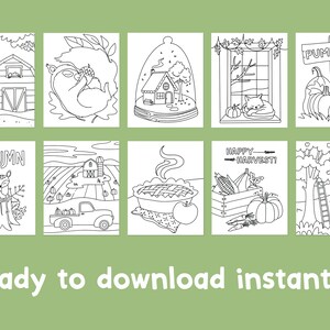 Autumn Coloring Pages, Instant Download PDF - Etsy Canada