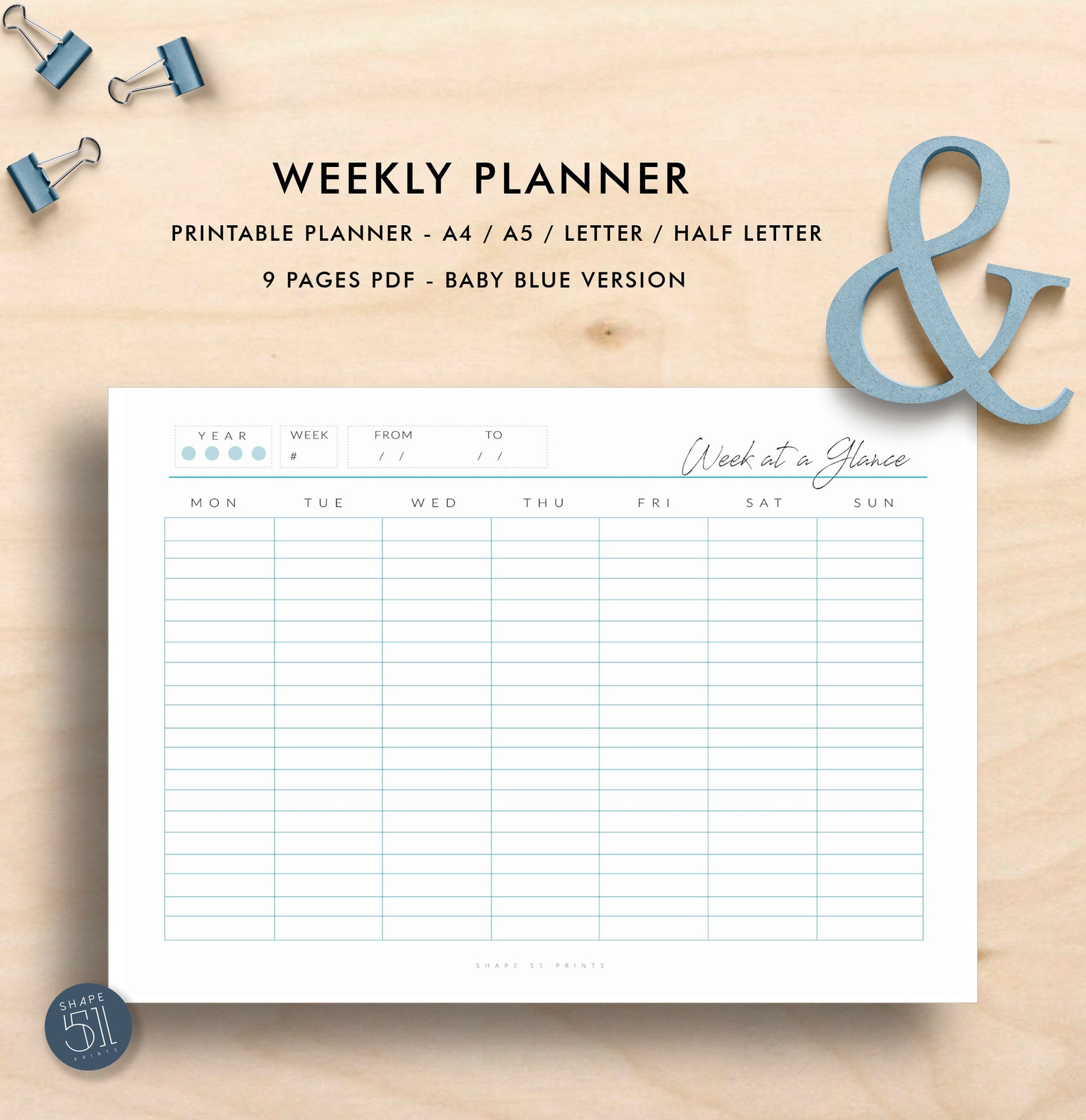 Printable Planner Pages Weekly Planner Printable Notes - Etsy