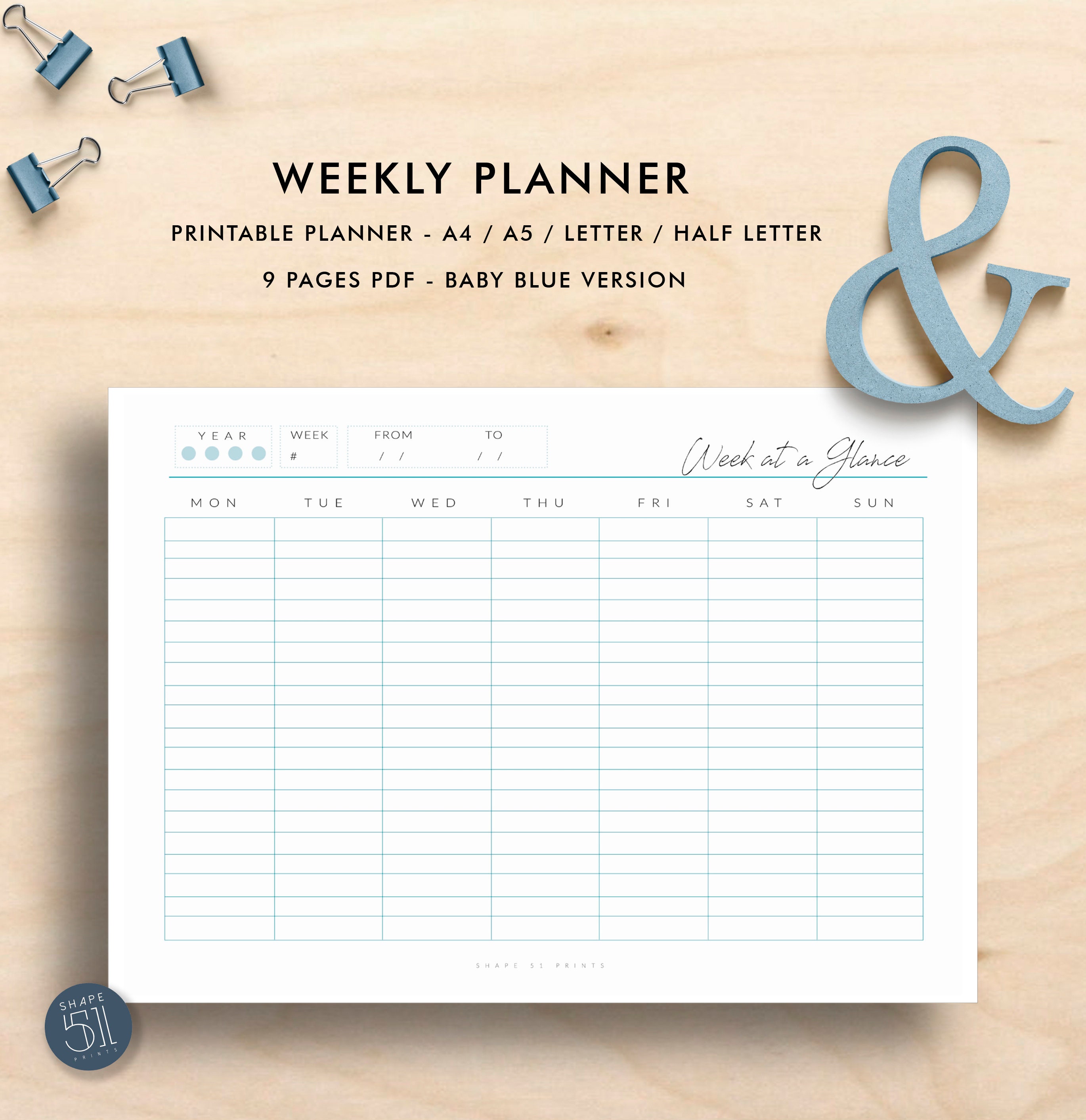 Printable Planner Pages Weekly Planner Printable Notes - Etsy