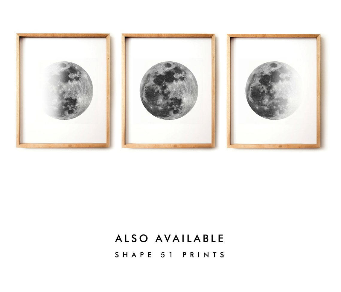 Moon Phases Print Moon Cycle Moon Printable Art Phases of - Etsy