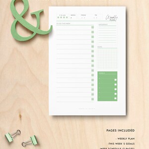 Complete Printable Planner Kit Monthly Weekly Daily - Etsy