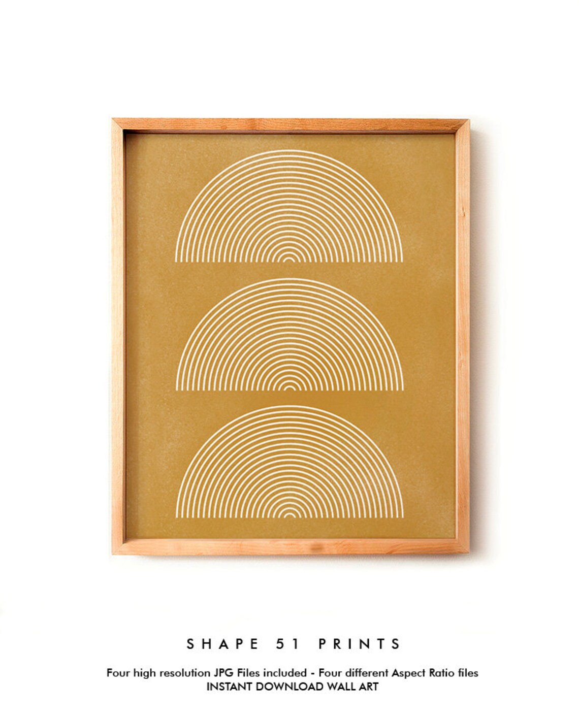 Abstract Rainbow Mustard Wall Art Rainbow Wall Art Boho Decor Etsy