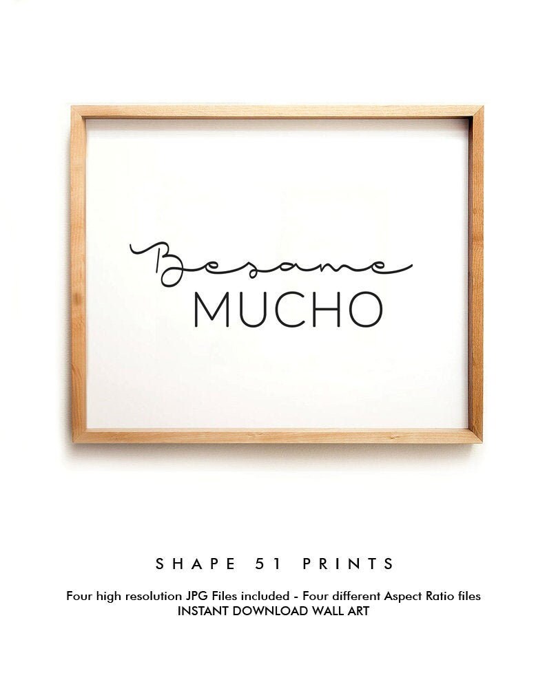Besame Mucho Spanish Kiss Me Spanish Decor Besame Mucho Etsy