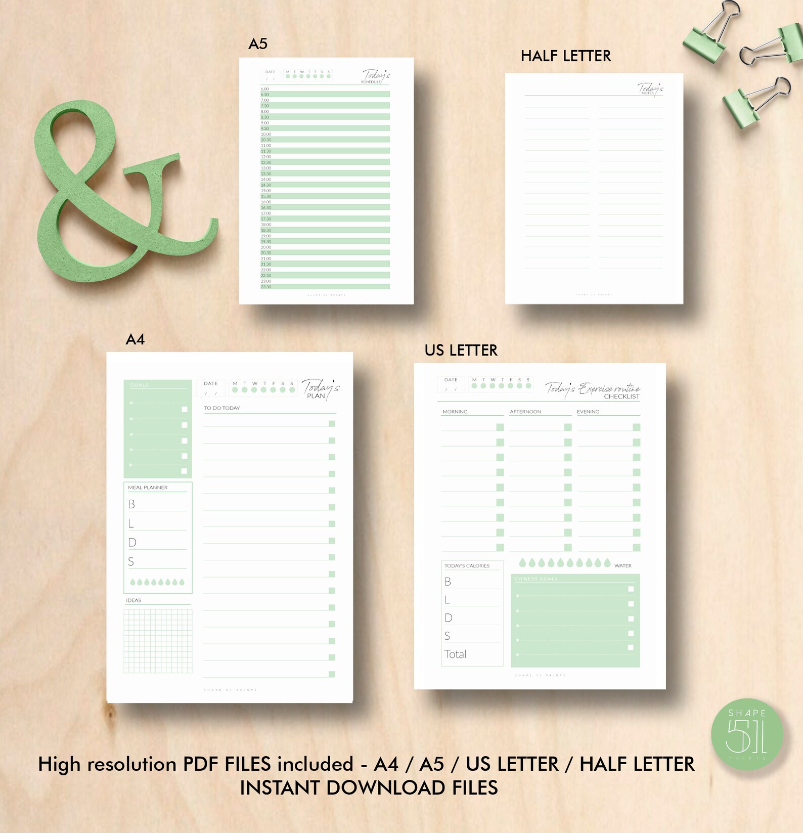 Complete Printable Planner Kit Monthly Weekly Daily Etsy