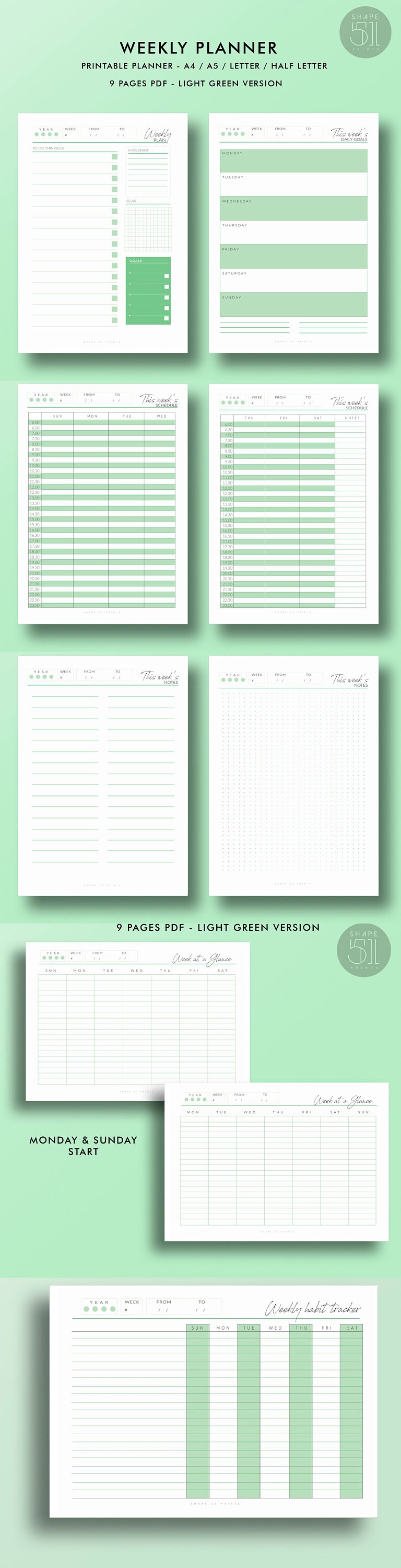 Complete Printable Planner Kit Monthly Weekly Daily - Etsy