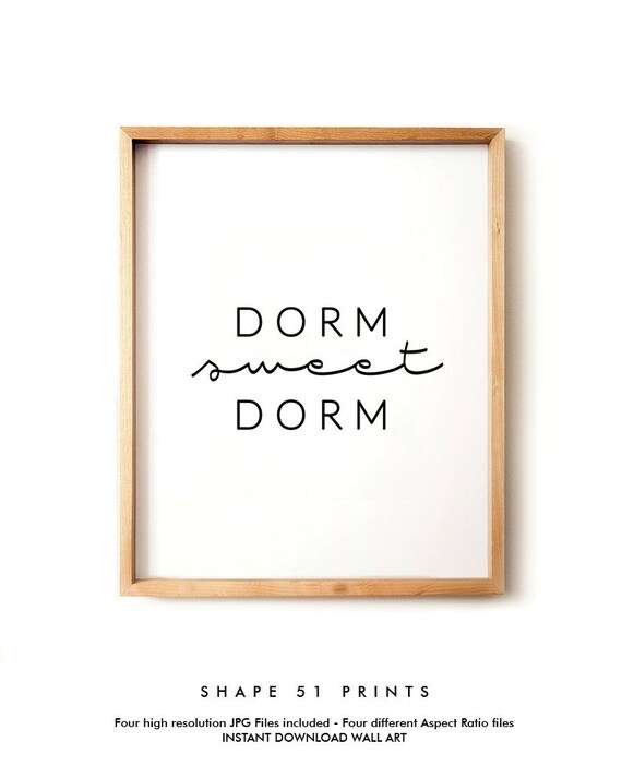 Dorm Sweet Dorm Dorm Poster Printable Poster Wall Art for | Etsy