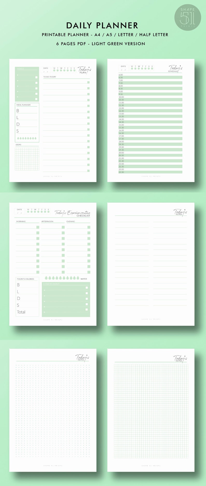 Complete Printable Planner Kit Monthly Weekly Daily - Etsy