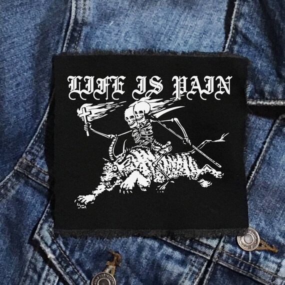 punk jeans patches